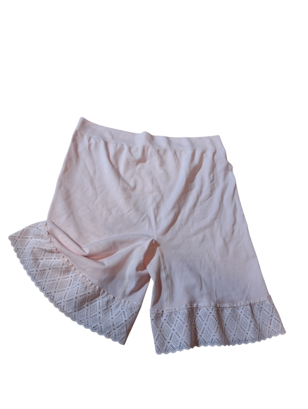 Breezies Pink Lace Trim Bloomers sleep shorts bike style Ladies medium